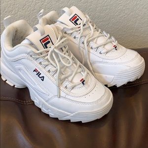 Fila White Women’s Size 7 Disruptor Shoes